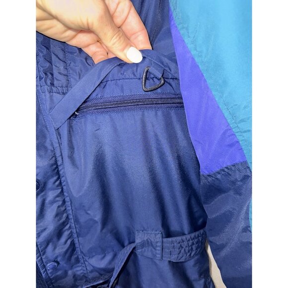 Vintage Columbia Ski Suit One Piece Snowsuit Snow Bib Retro Belted 80’s Med. R2 - Picture 7 of 12